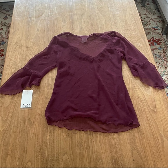 NWT Allen by ABS Sheer top size M - Picture 3 of 12